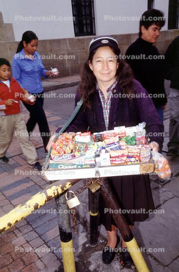 Woman vending Candies