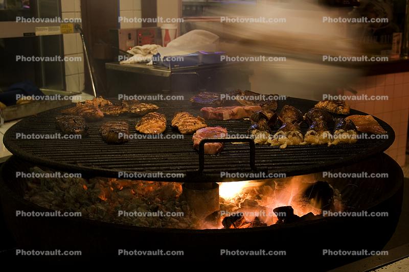 BBQ, Barbecue, Flame, Meat, Cooking, Steak, sizzling steak, hibachi