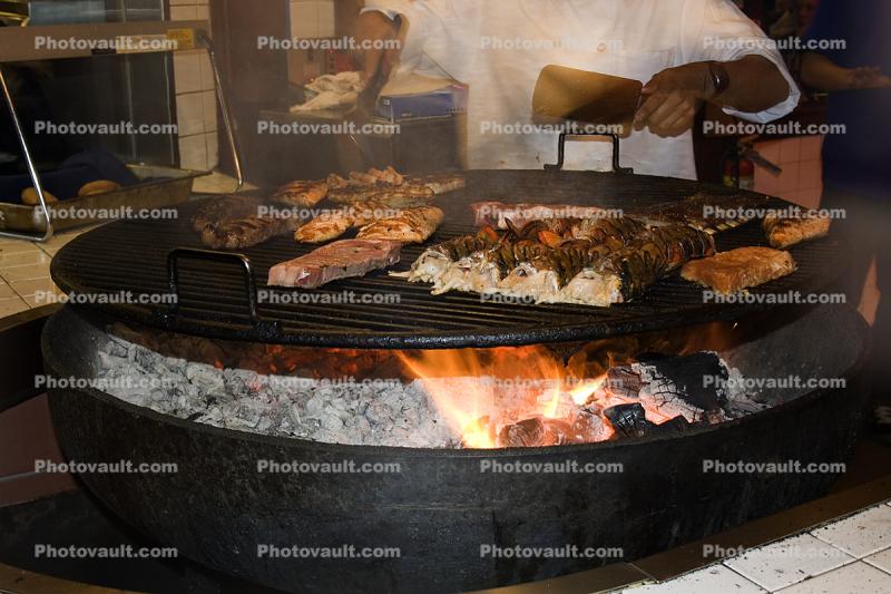 BBQ, Barbecue, Flame, Meat, Cooking, Steak, sizzling steak, hibachi