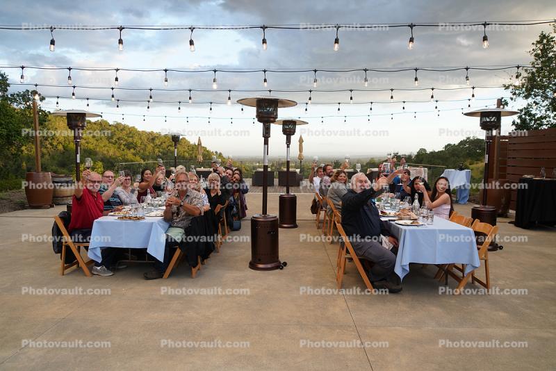Dinner Setting at the Notre Vue Estate, Windsor California, @notrevueestate