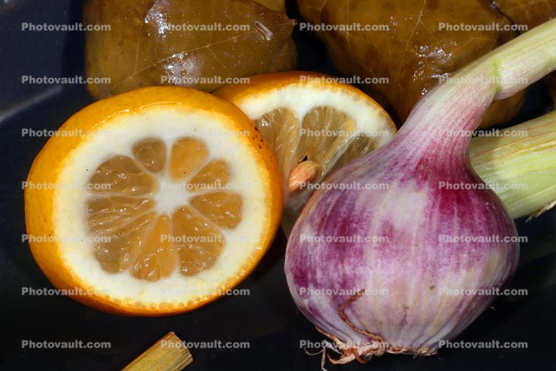 Orange slides and an onion