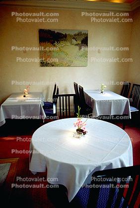 Table, inside room, tablecloth, wall