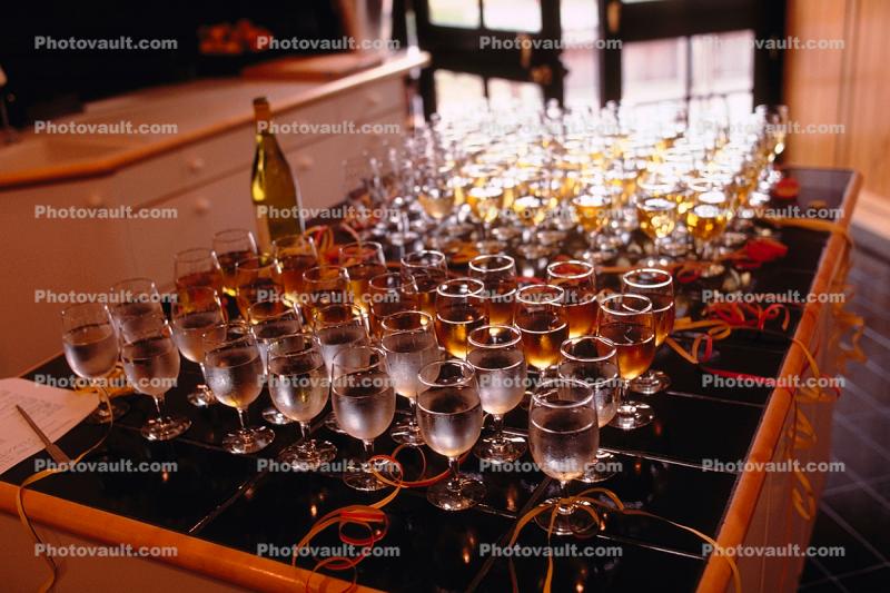 Wine Glasses, Tasting, bottle, kitchen, Buffet, 15 September  1987