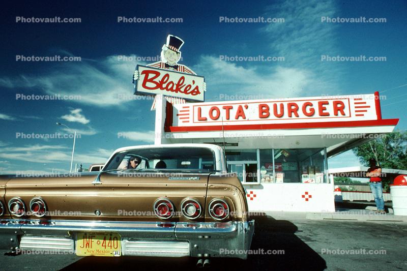 Blake's Lota' Burger, Chevy Impala, Drive-In, Chevy, Chevrolet, Albuquerque