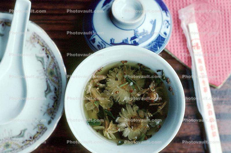 Chinese Soup, Bow, spoon, chopsticks, dishes, China, Asian, Asia