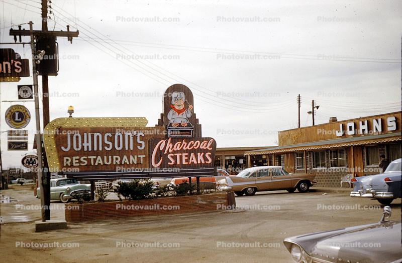 Johnson's Restaurant Charcoal Steaks, 1960s