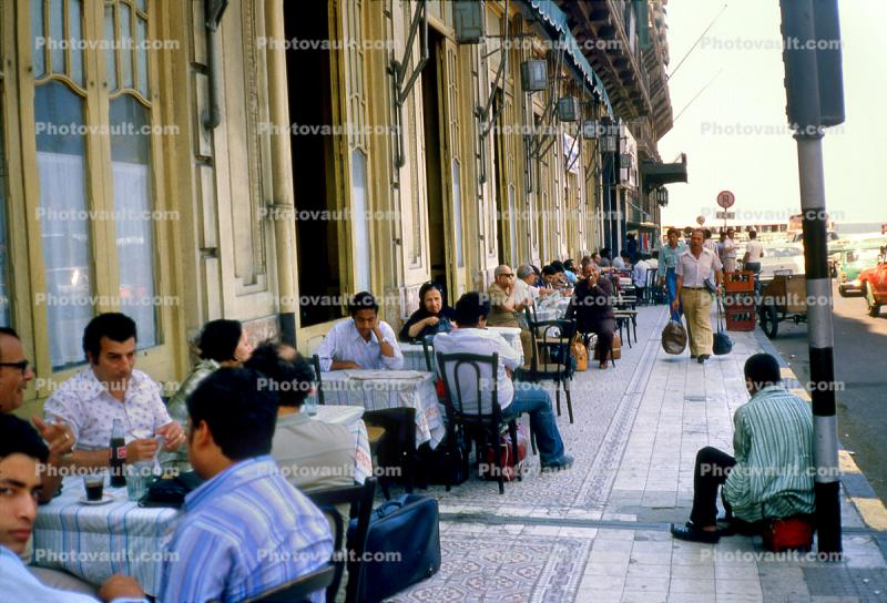 Sidewalk Cafe, near Hotel Alexandria, June 1980, 1980s
