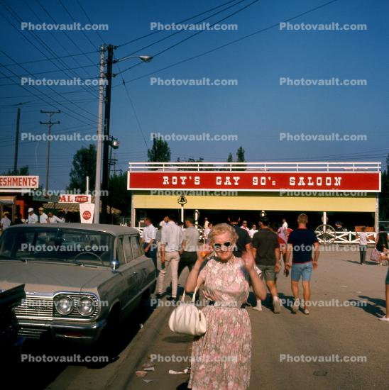 Roy's Gay 90s Saloon, Chevy, Chevrolet, car, automobile, vehicle, August 1964, 1960s