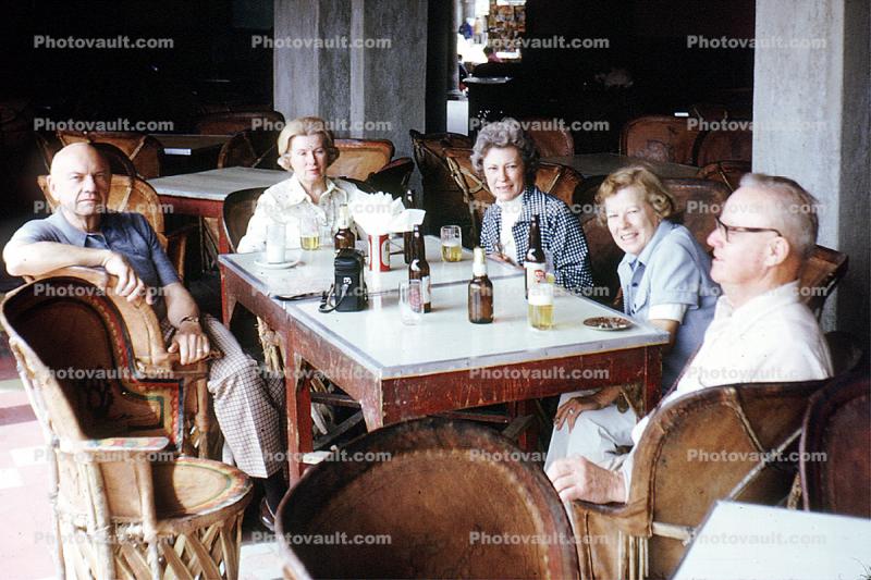 Lunch in the plaza, Tlaquepaque, Jalisco, Mexico, January 1974