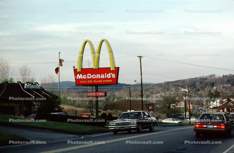 McDonald's Drive-Thru, cars, highway
