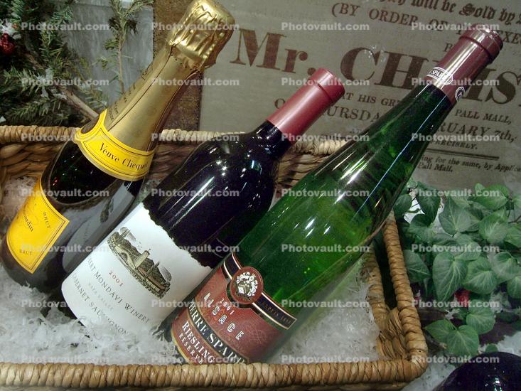 Wine Basket, Bottles, Vintner, Somallier