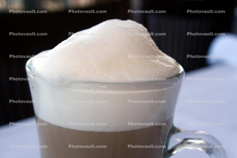 Cappuccino Milk Froth, Foam, mug, full glass