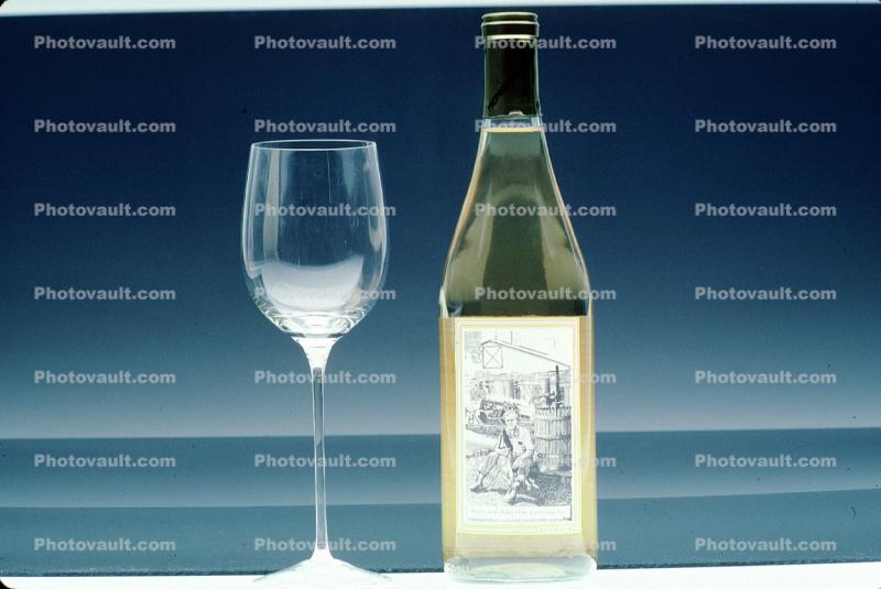 White wine, bottle, glass