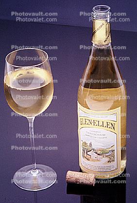 bottle, glass, White Wine