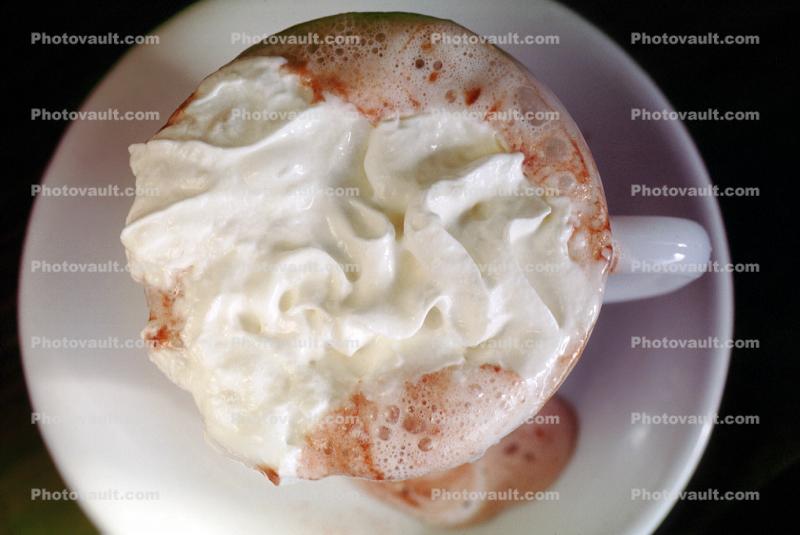 Foamy Latte, Whipped Cream, froth, texture, cup, overflow, brimming