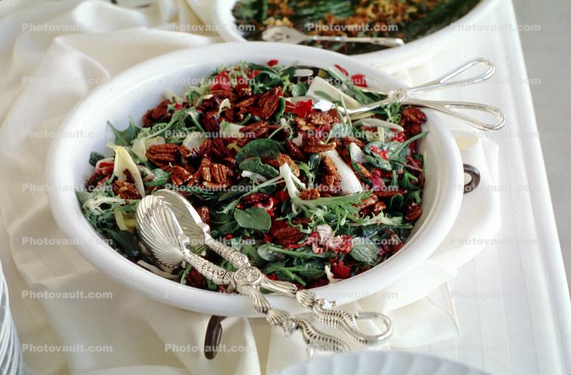 Salad Platter, tongs