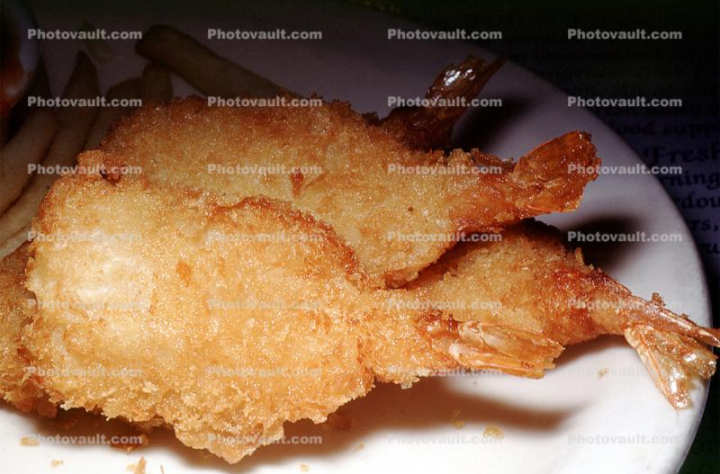 Deep Fried Golden Shrimp, seafood, shellfish, deep-fried
