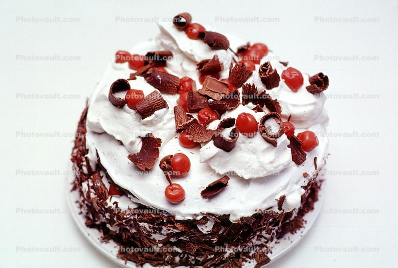 cake, Chocolate, Cherries