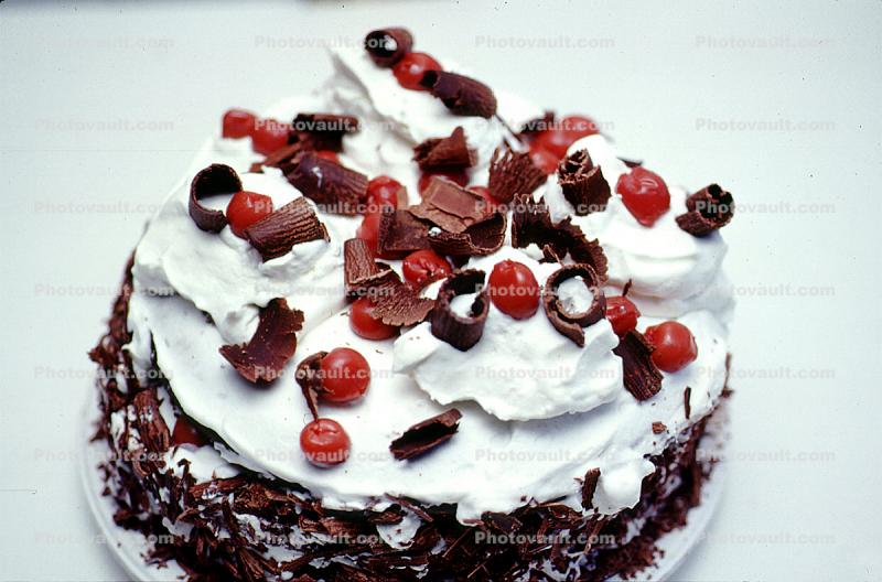 Cake, Chocolate, Cherries