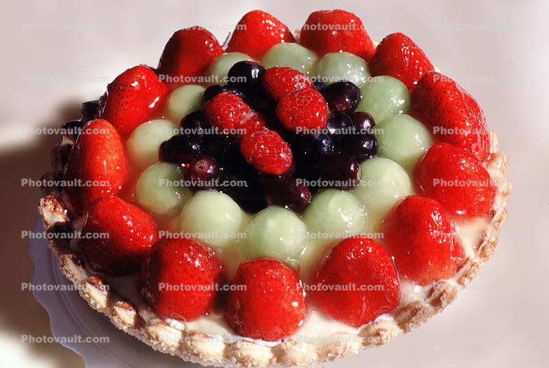 Fruit Pie, Strawberries, melon, Cherry