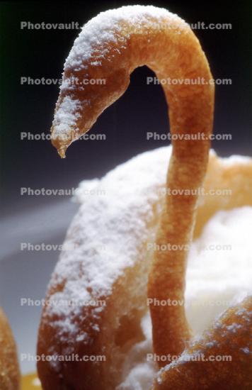 Japanese Swan Pastry, powdered sugar