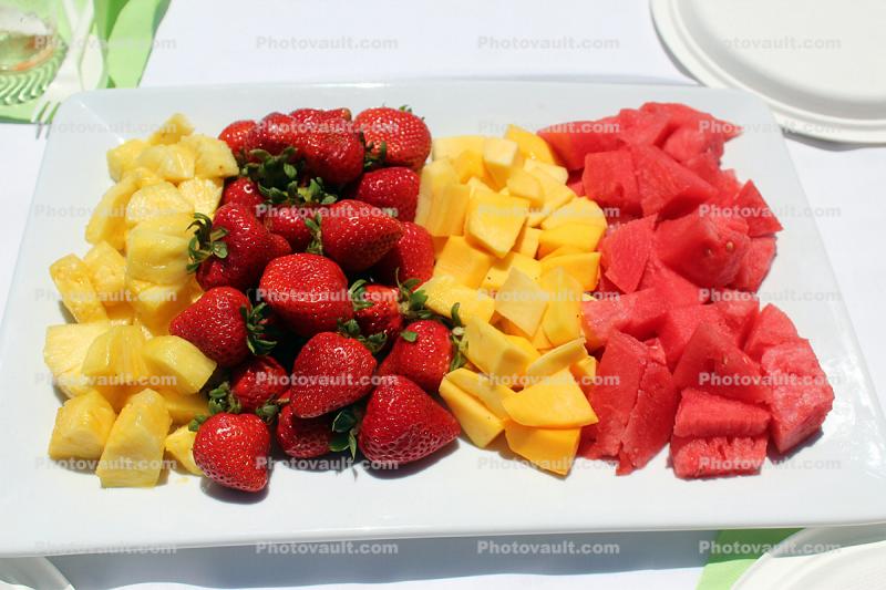 Melons, Strawberries, Pineapple, texture, background