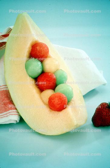 melon, honeydew, watermelon balls