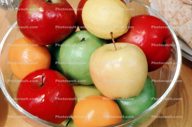 Apple Basket, red, yellow, green, bowl