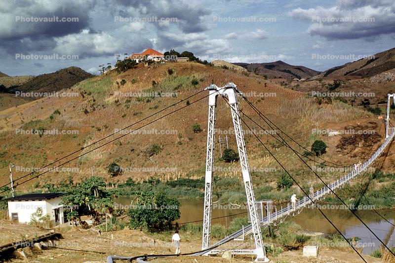 Bridge, Hills, Laying in Water Pipeline, Africa