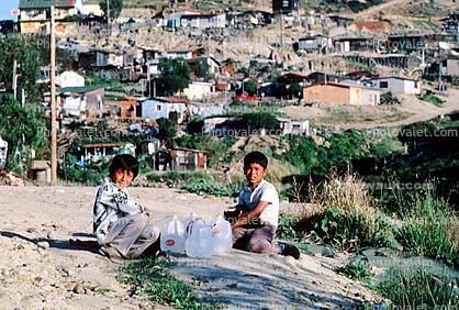 Boys with Potable Water, Slums, Flores Magone