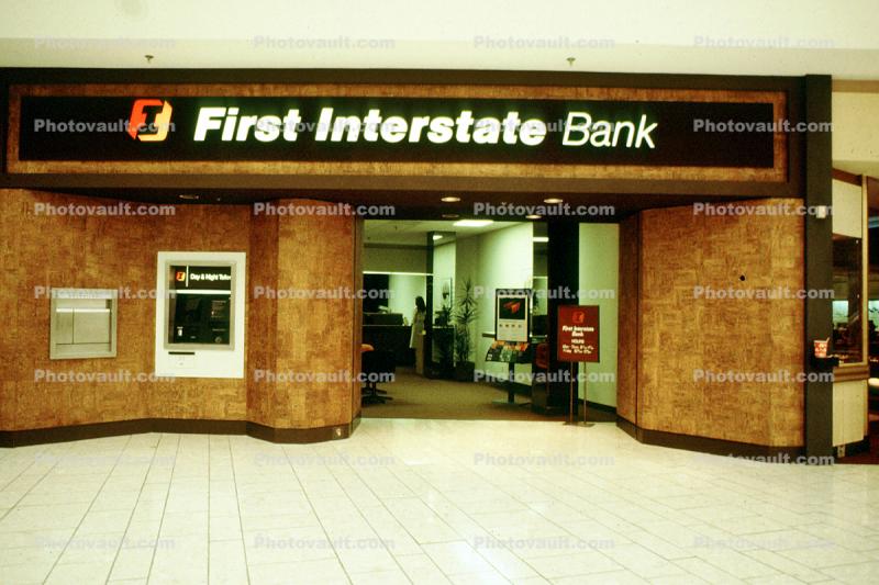 First Interstate Bank, ATM, Building, Mall