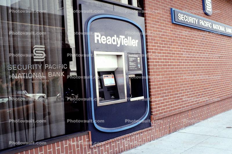 ReadyTeller, Security Pacific National Bank, ATM, Automated Teller Machine