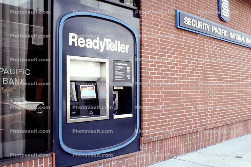 ReadyTeller, Security Pacific National Bank, ATM, Automated Teller Machine