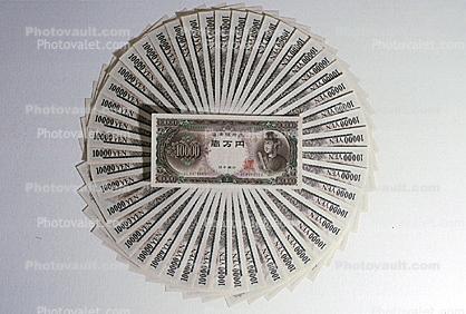 yen, Paper Money, Round, Circular, Circle, Cash