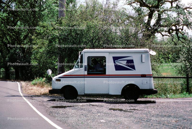 Post Office Truck, Sonoma County, California, Mail Delivery Vehicle, package delivery, Commerical-shipping