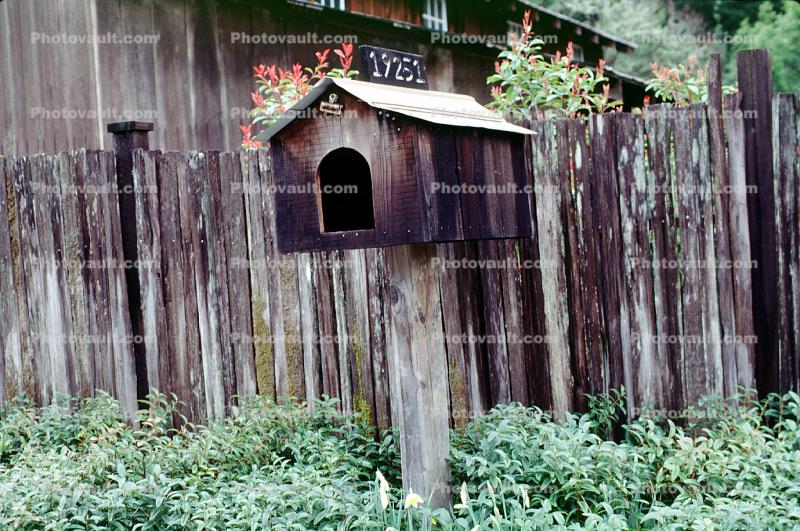 Mailbox, 19251, mail box, bird house, fence, wood, wooden, fence