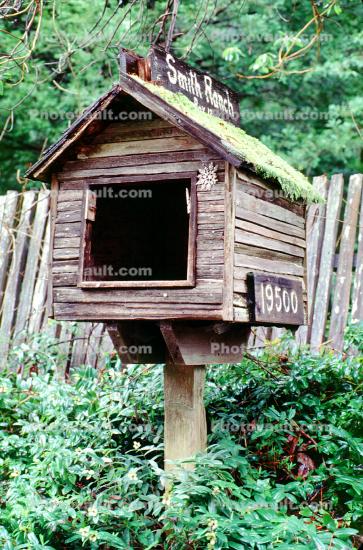 Mailbox, 19500, mail box, bird house, fence, wood, wooden, fence