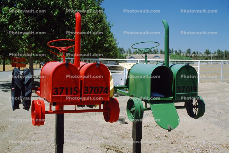 Mailbox, tractor mail box, Coalinga