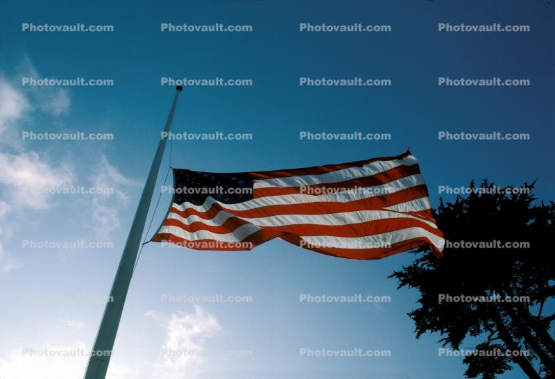 Half Mast, Star Spangled Banner, Old Glory, USA Flag, United States of America