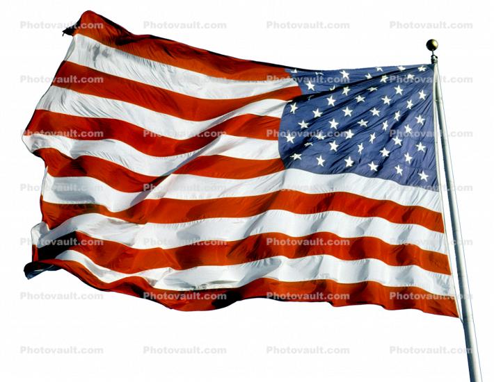United States Flag photo object, USA, cut-out