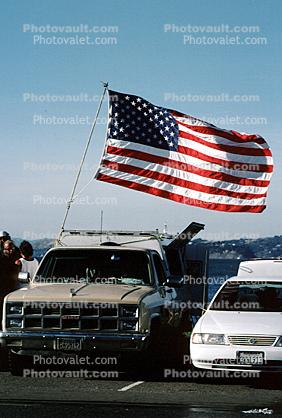 Star Spangled Banner, Old Glory, USA Flag, United States of America, Car, Automobile, Vehicle