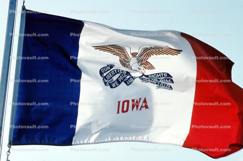 Iowa, State Flag, USA, Fifty State Flags