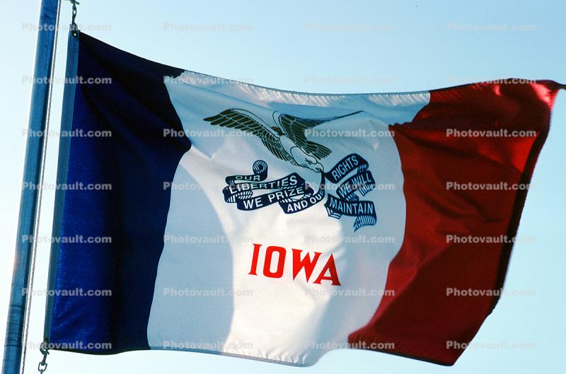Iowa State Flag, USA, Fifty State Flags