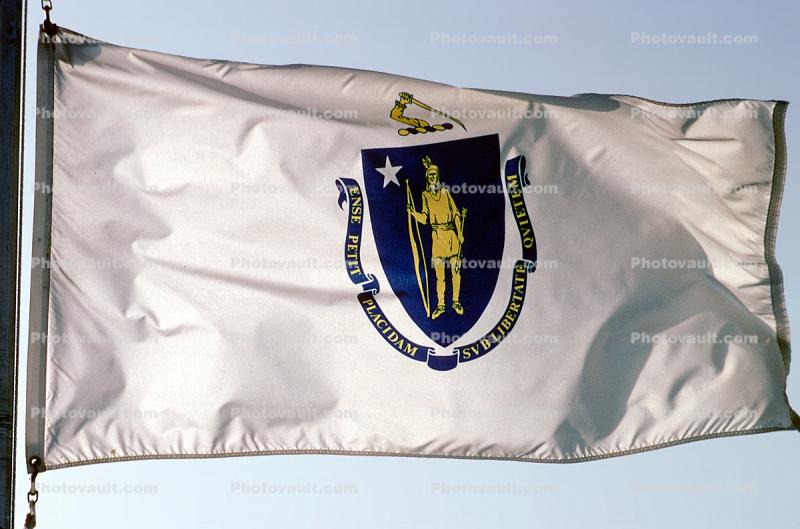 Massachusetts, State Flag, Fifty State Flags