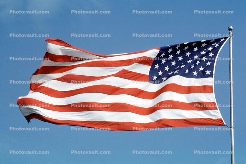 Star Spangled Banner, Old Glory, USA Flag, United States of America, Wind, windblown