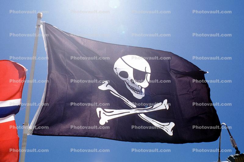 Jolly Roger Pirate Flag, Pirate, Skull and Crossbones, Bones