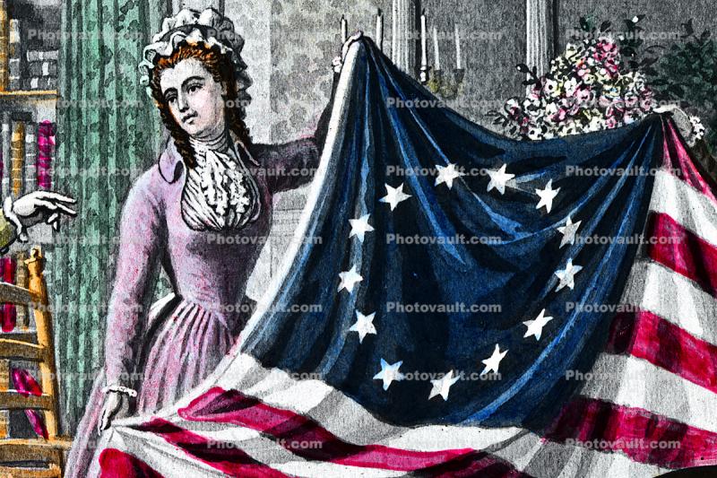 Betsy Ross, Original Thirteen Colonies, American Revolution, Star Spangled Banner