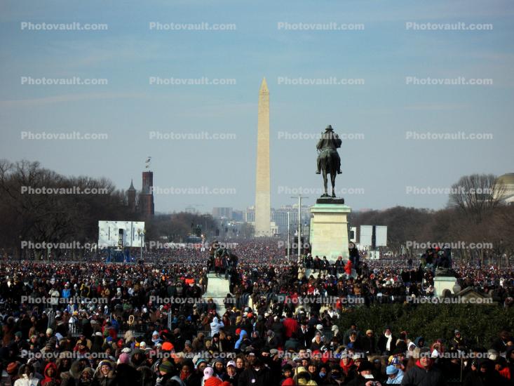 President Barrack Obama Inauguration, 2008, people, crowds, voters