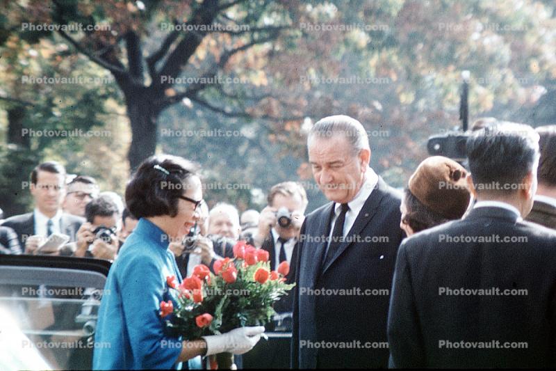 Inauguration of Lyndon Baines Johnson, LBJ, roses