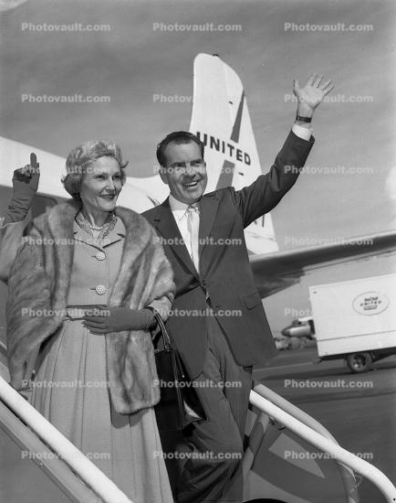 Vice President Richard M. Nixon, wife Pat, 1950s